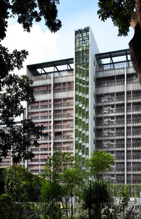 Raised outdoor cabins connect to Goodwood Residence apartments by WOHA-12