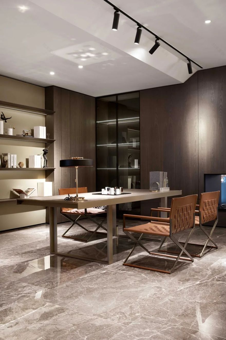 浙江宁波三雄木作展厅 | 木石交织的简约美学空间-51