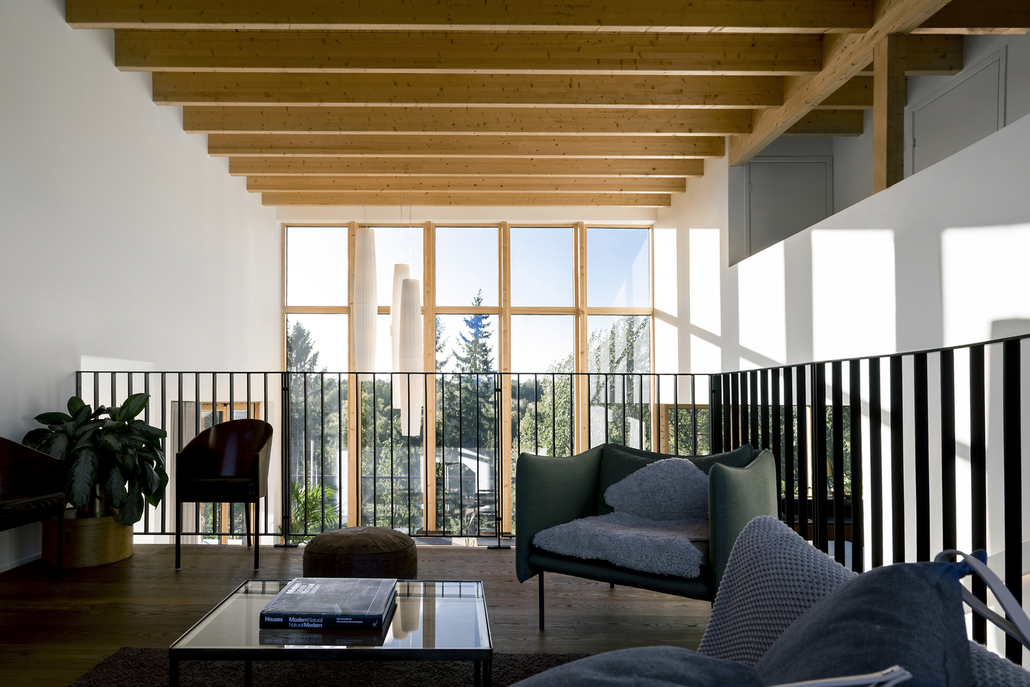 斯德哥尔摩乡村有机景观中的清晰几何建筑-36