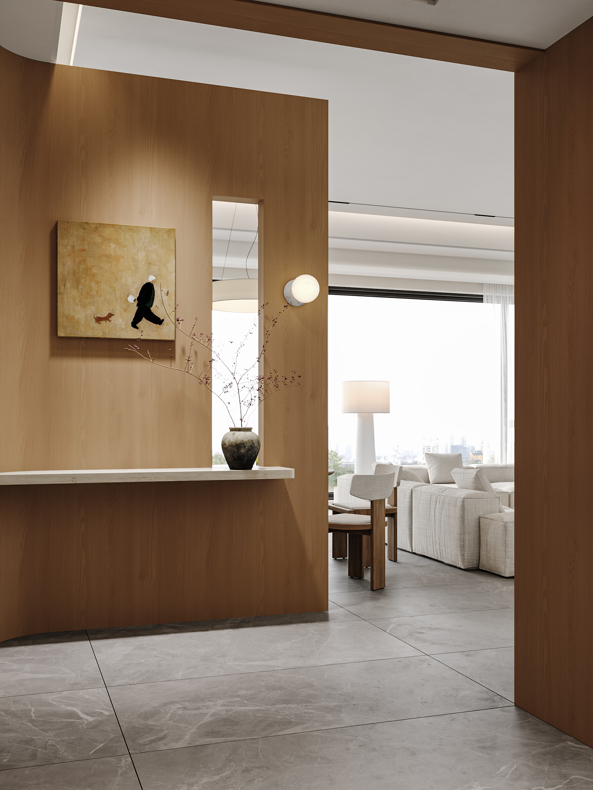 现代原木风客餐厅主人房丨近期表现-3