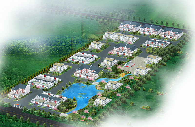 乡村规划设计案例鸟瞰图-17