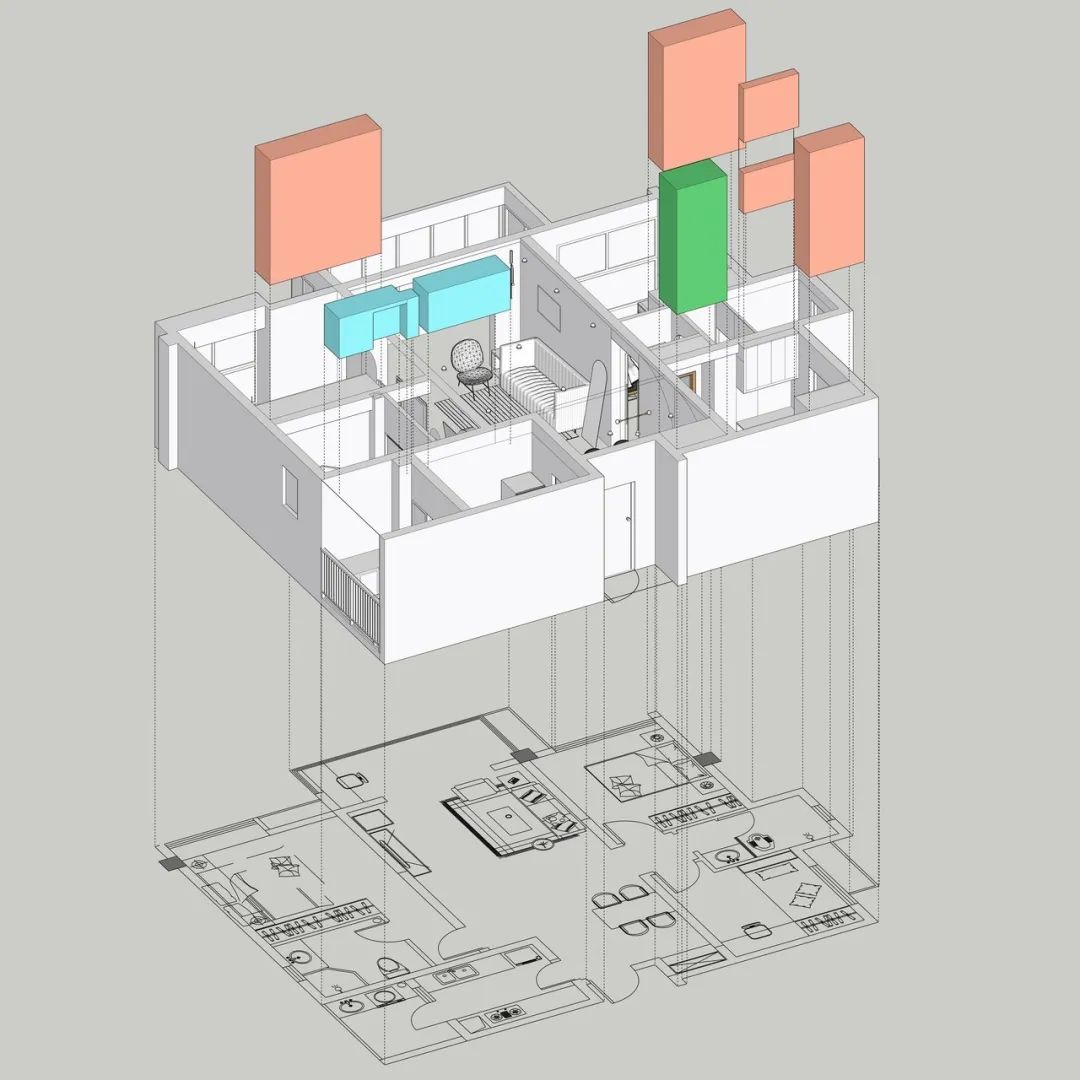 成都 108 平三居室,全屋无硬造型,温润细腻的色彩设计-23