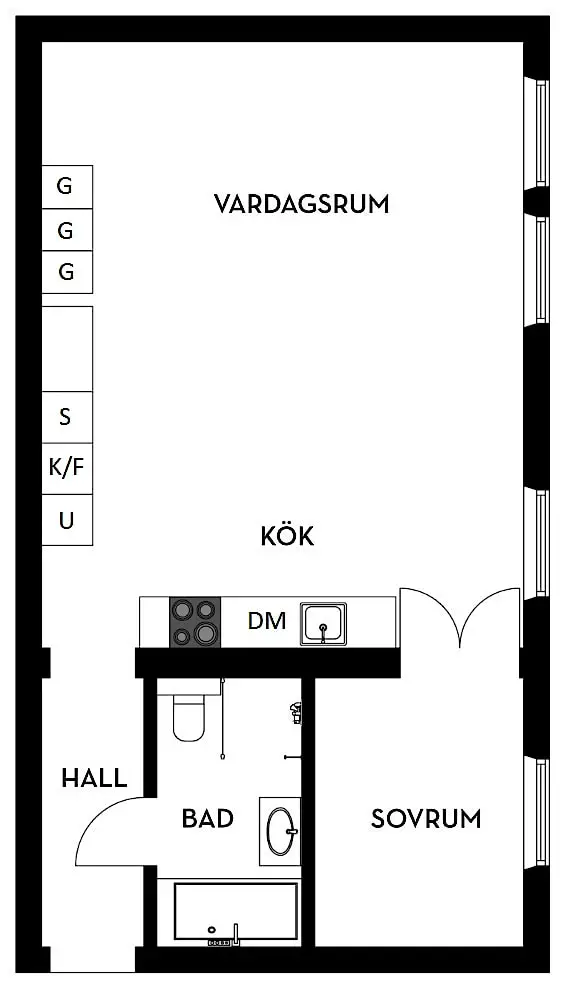 瑞典独特设计公寓，小卧室大客厅诠释精致生活-19