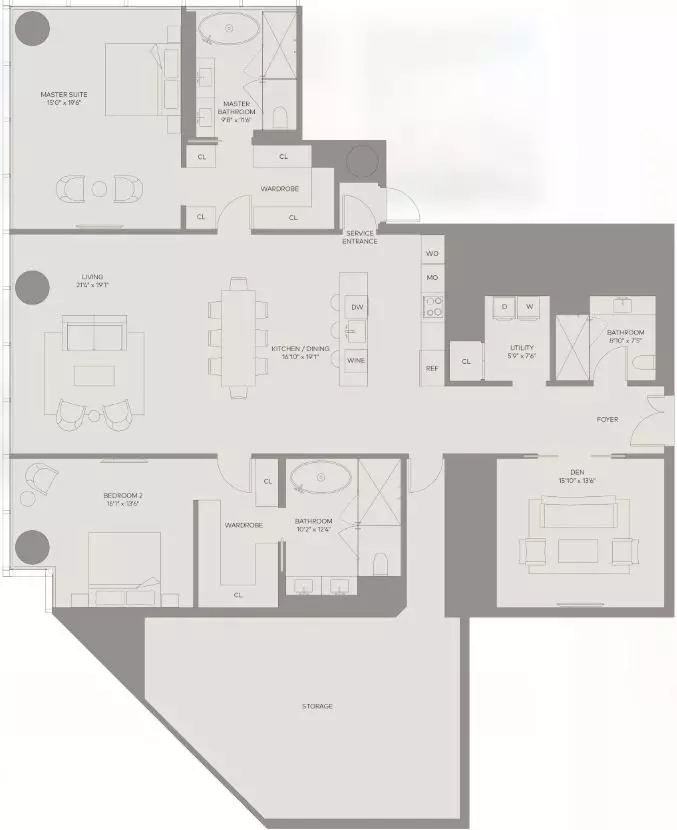 迈阿密河沿岸的豪华公寓 One River Point  RémiTessier-36