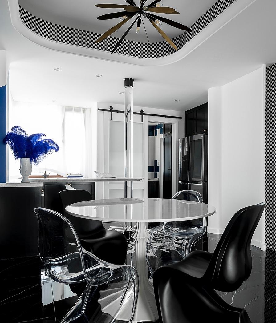 幸福格调平层家居,克莱因蓝帝国黄的时尚盛宴-29