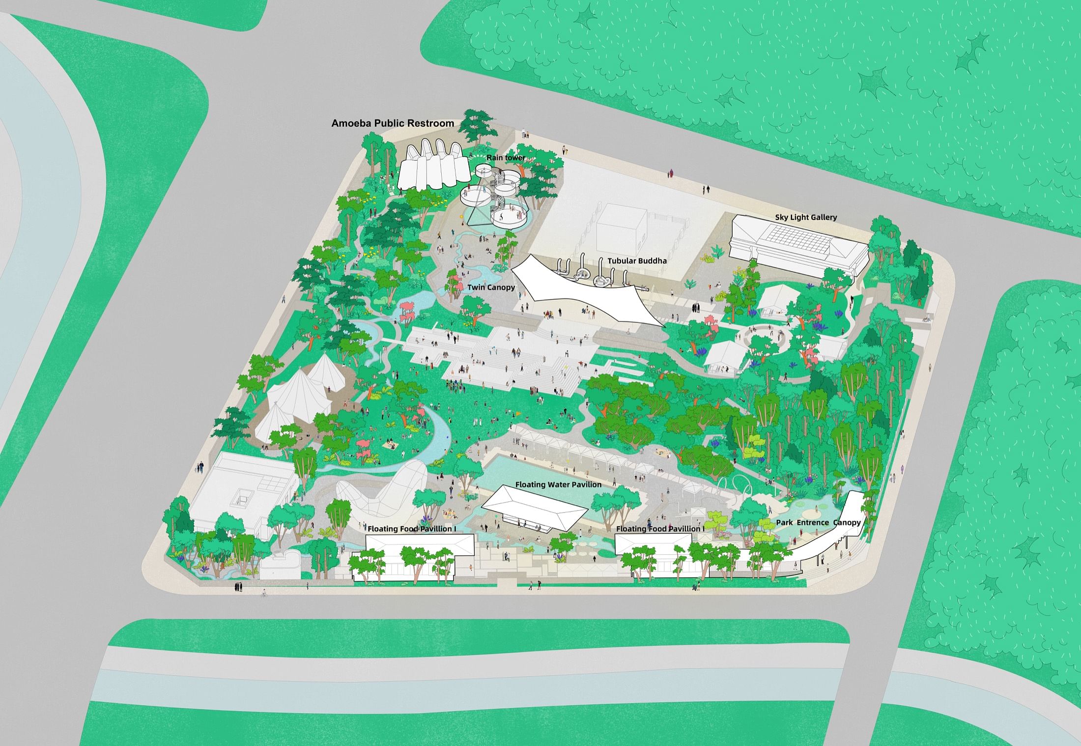 Amoeba Public Restroom（变形虫公共卫生间）丨中国北京丨People’s Architecture Office（PAO）-27