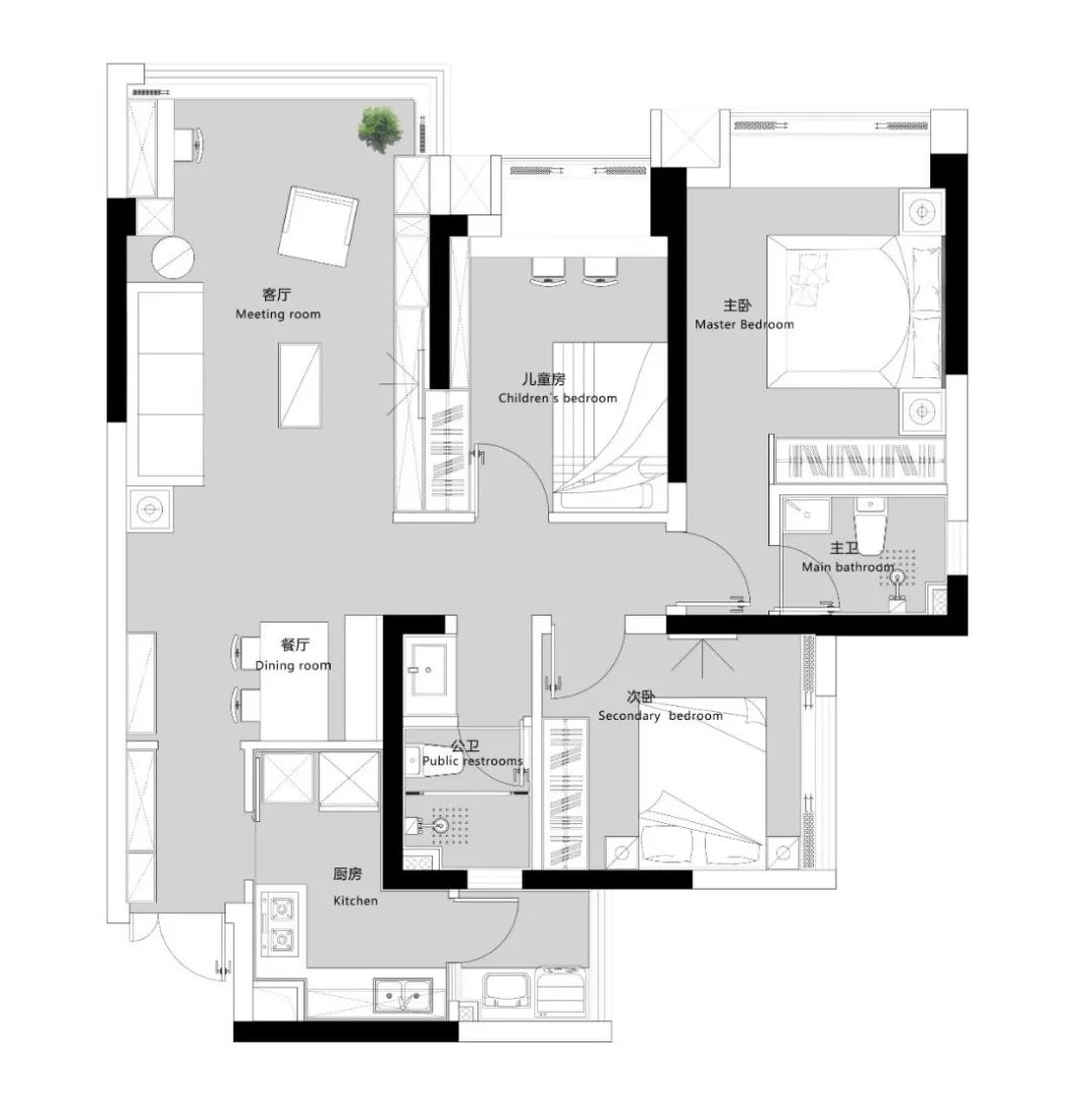 万晟城云府 98㎡北欧风设计,自然舒适且实用-5