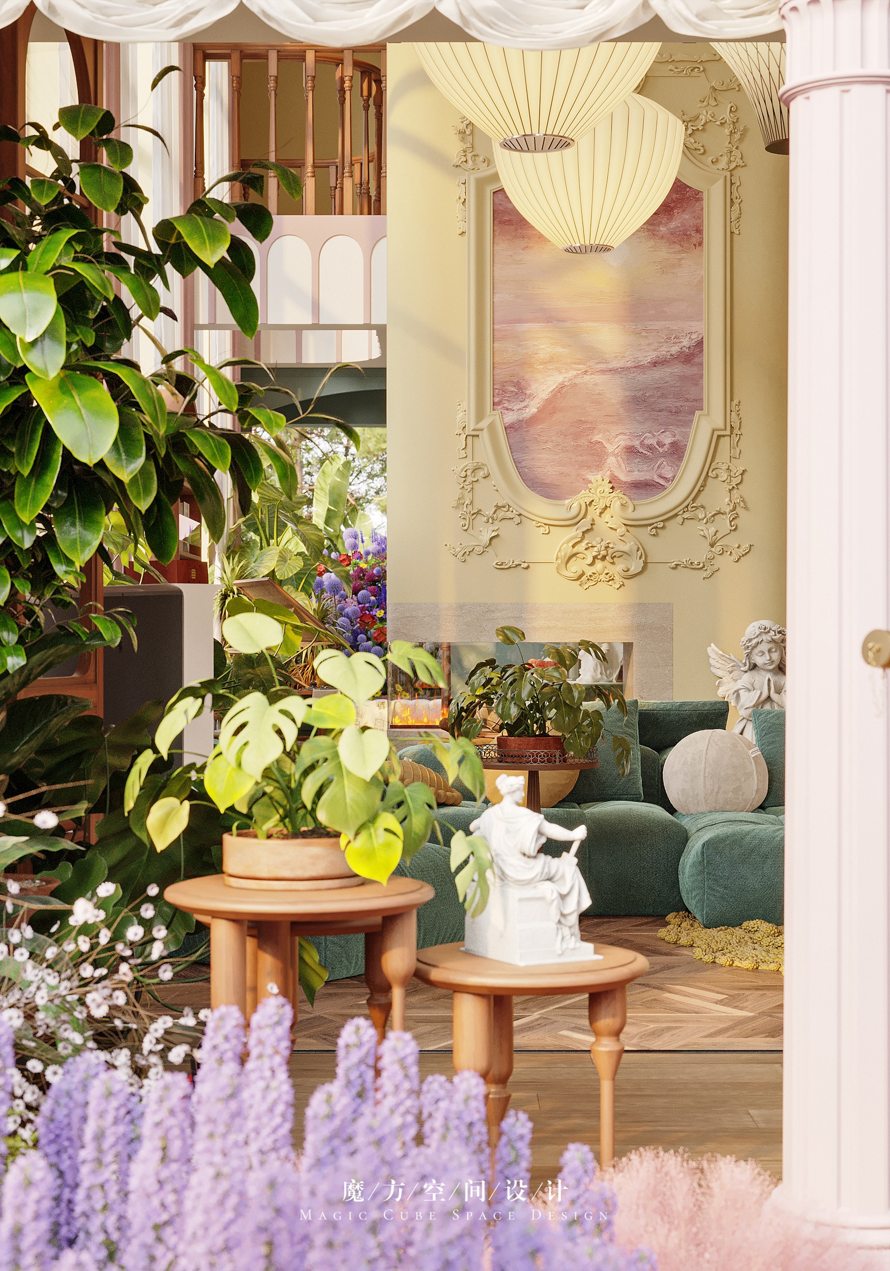 大连•法式复古别墅设计丨中国大连丨魔方空间设计-20