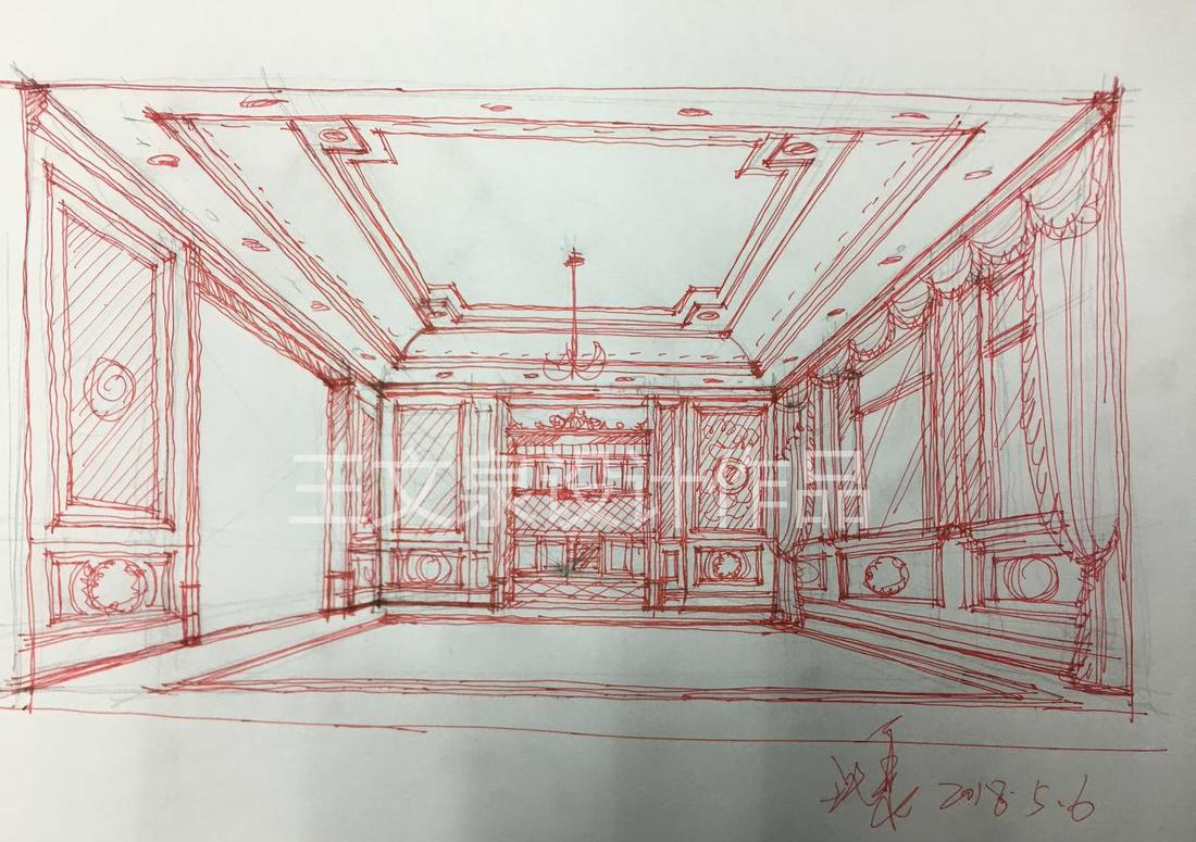 
法式欧式新中式别墅设计作品王文泉36 -6