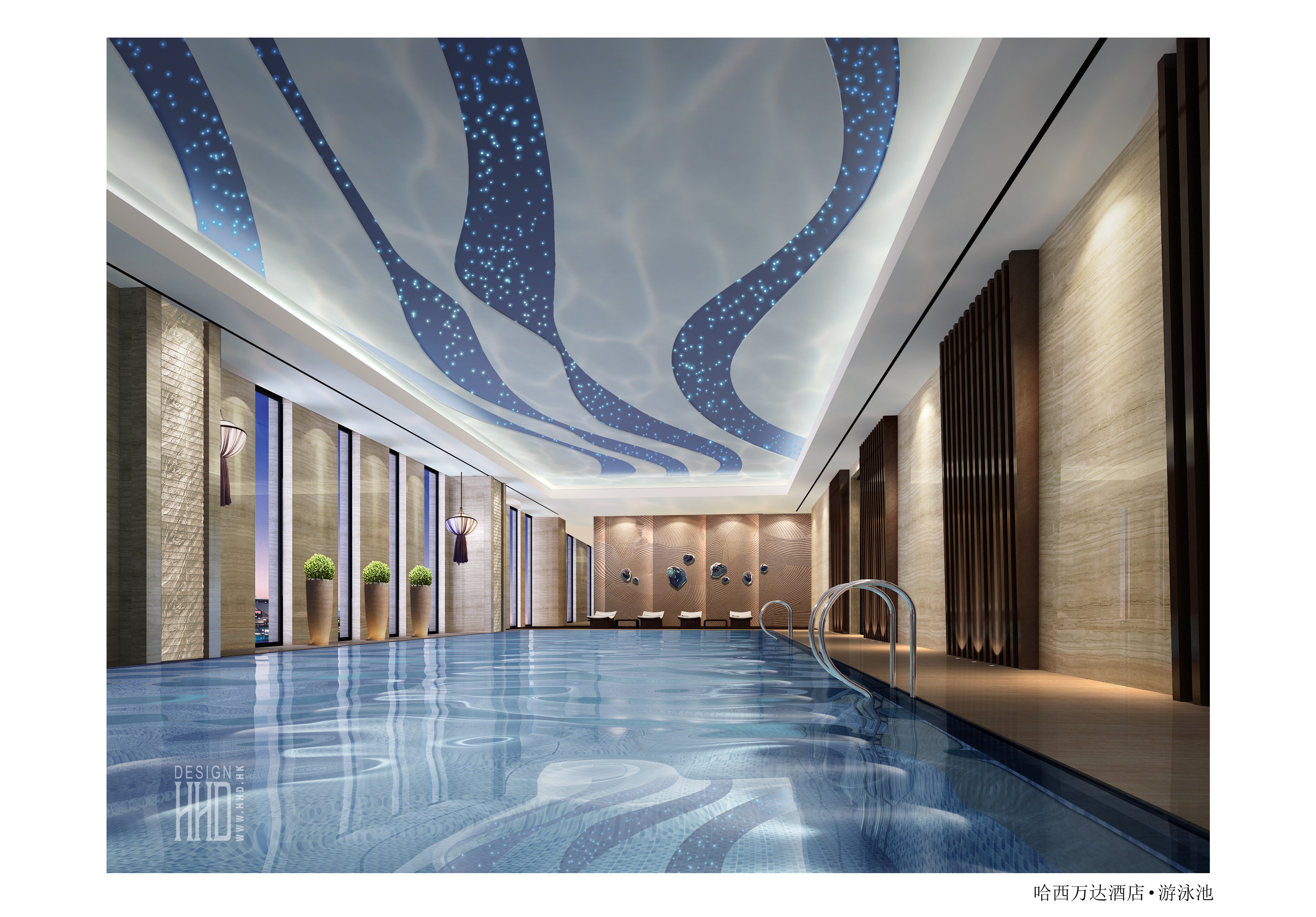 HHD设计－哈西万达五星酒店公共区域CAD施工图+效果图 926M-5