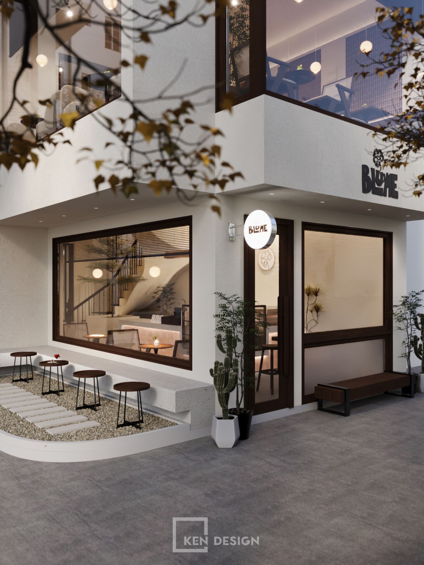 Blume咖啡馆设计丨越南河内丨Ken Design-2