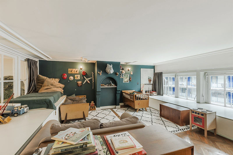 阿姆斯特丹双层阁楼 | 绿意盎然的孩子房-25