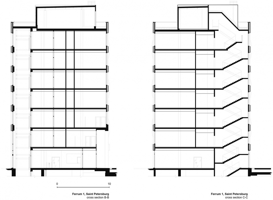 Ferrum 1 办公楼丨俄罗斯圣彼得堡丨TCHOBAN VOSS Architekten-43