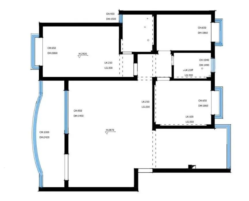 南昌 125㎡现代简约家居,黑白灰中融入绿色与橙色-15