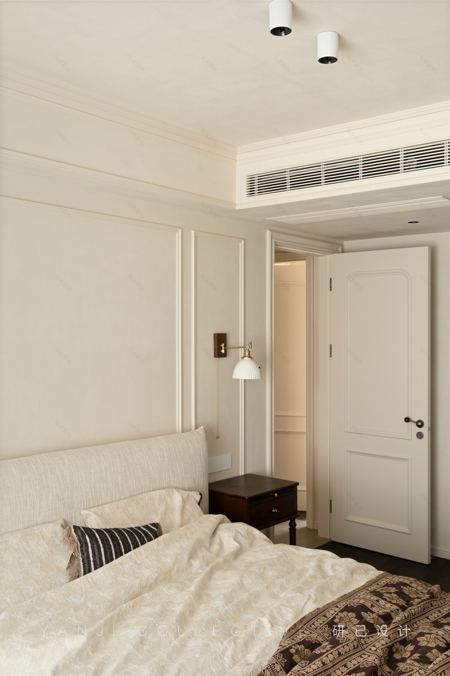 研己实景 · 当法式没有角花!143平诠释优雅质感的家丨中国北京丨研己设计-47