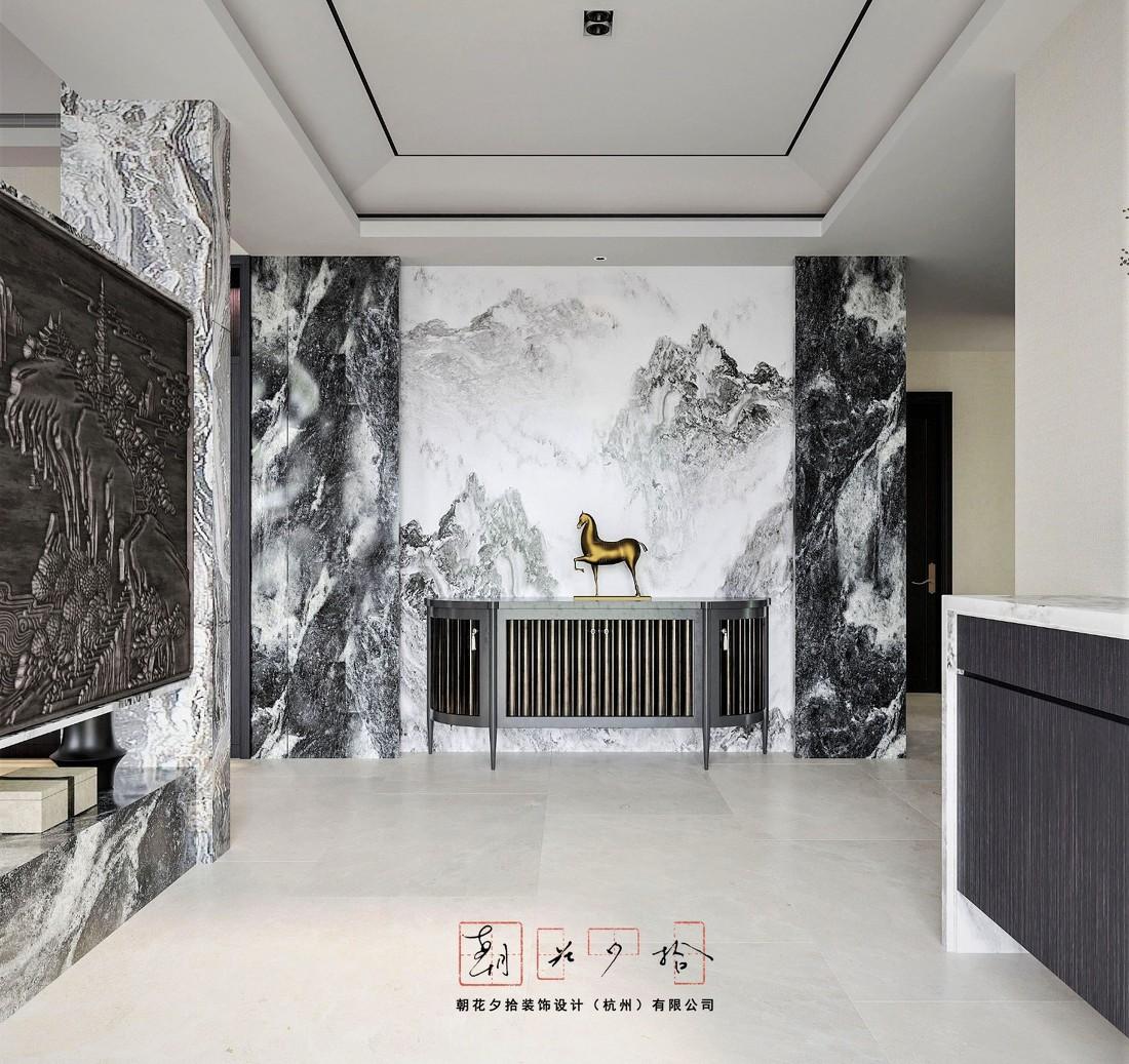 
大挑高斜屋顶的现代客厅方案 -5