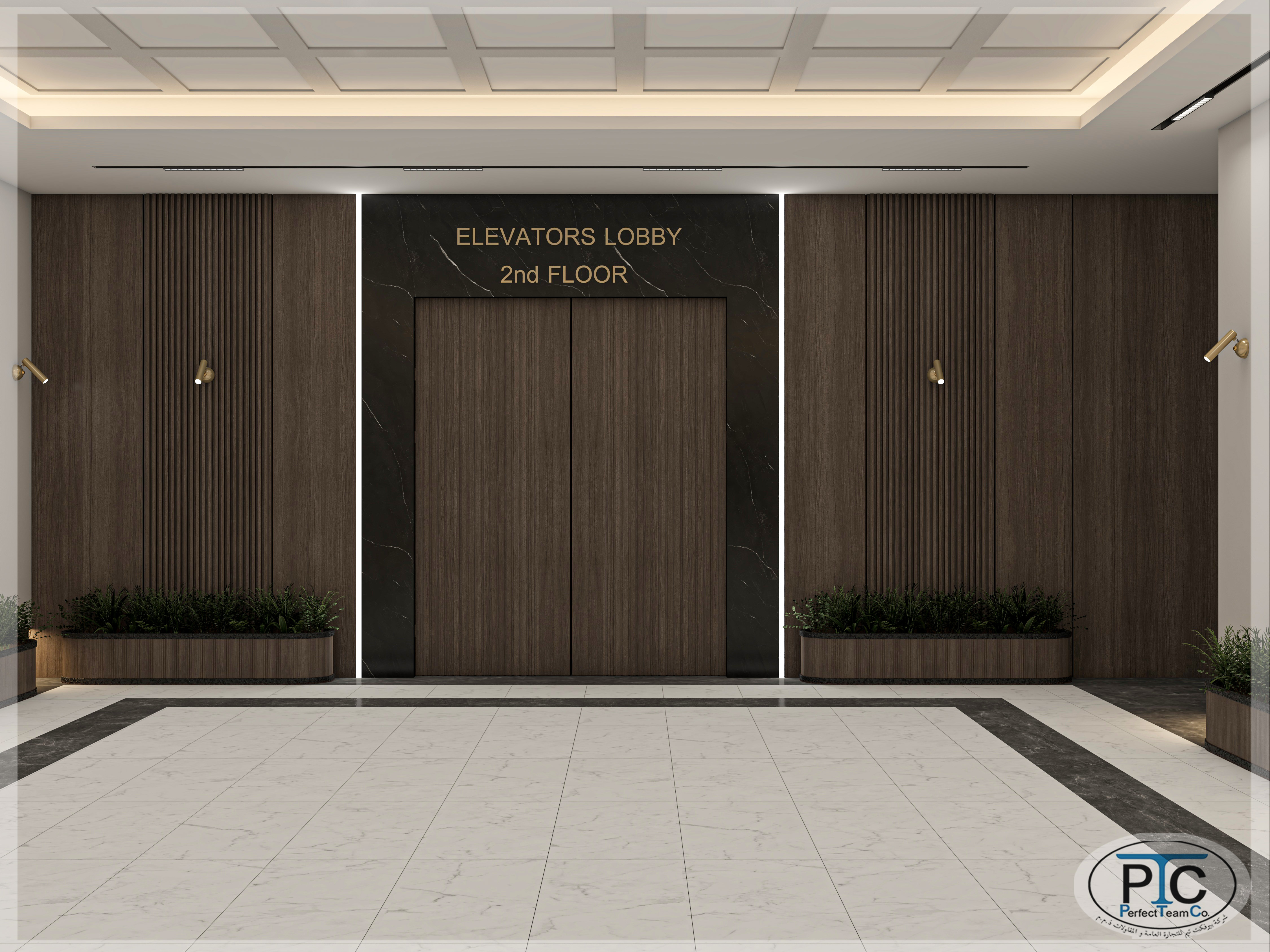 Administrative Building, hallway design - Kuwait City-6