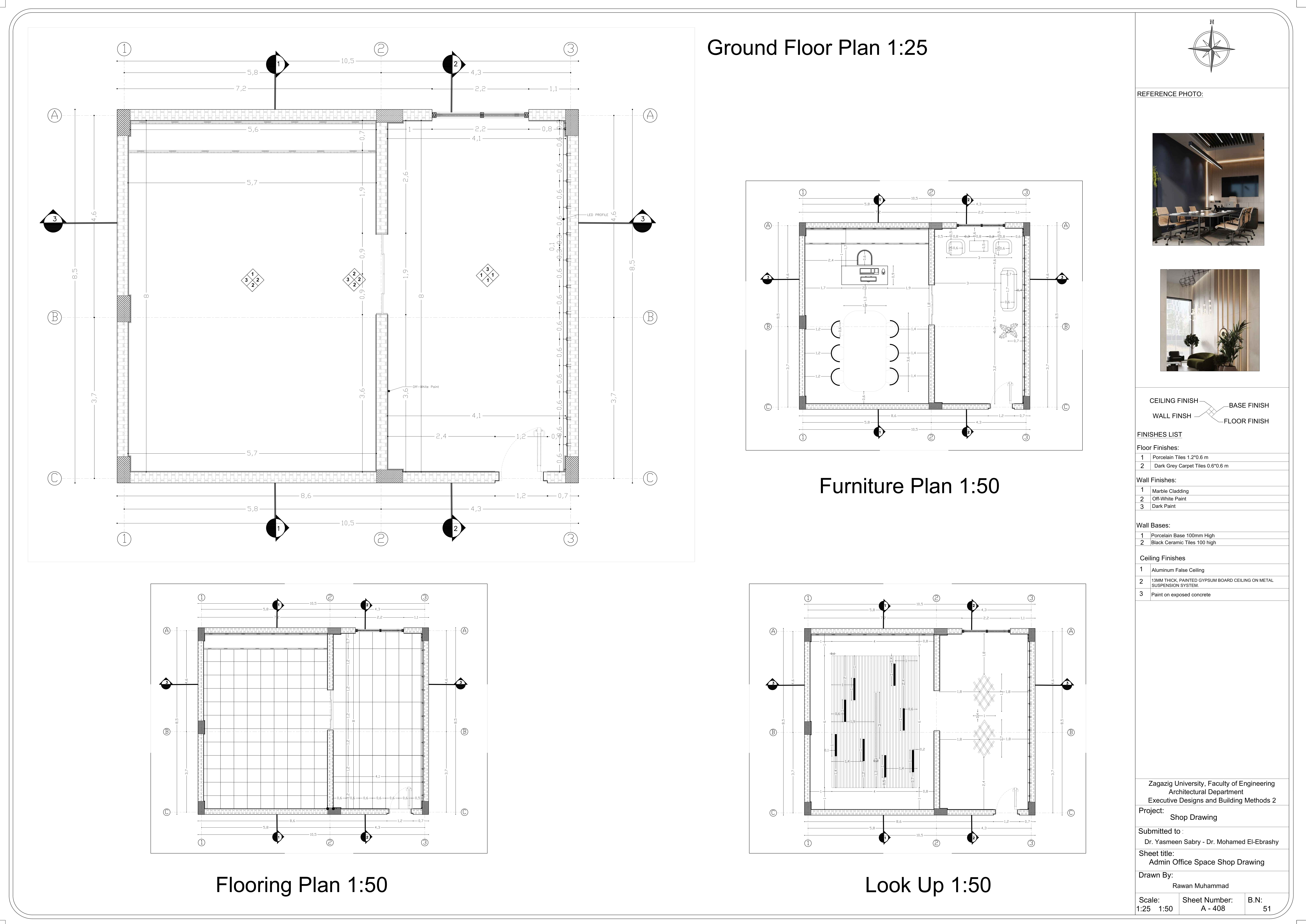 施工图纸工作项目丨Zagazig University 建筑系-19