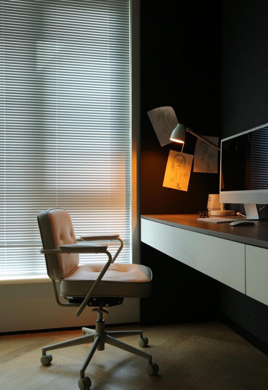 200㎡大平层现代简约风黑白艺术空间-40