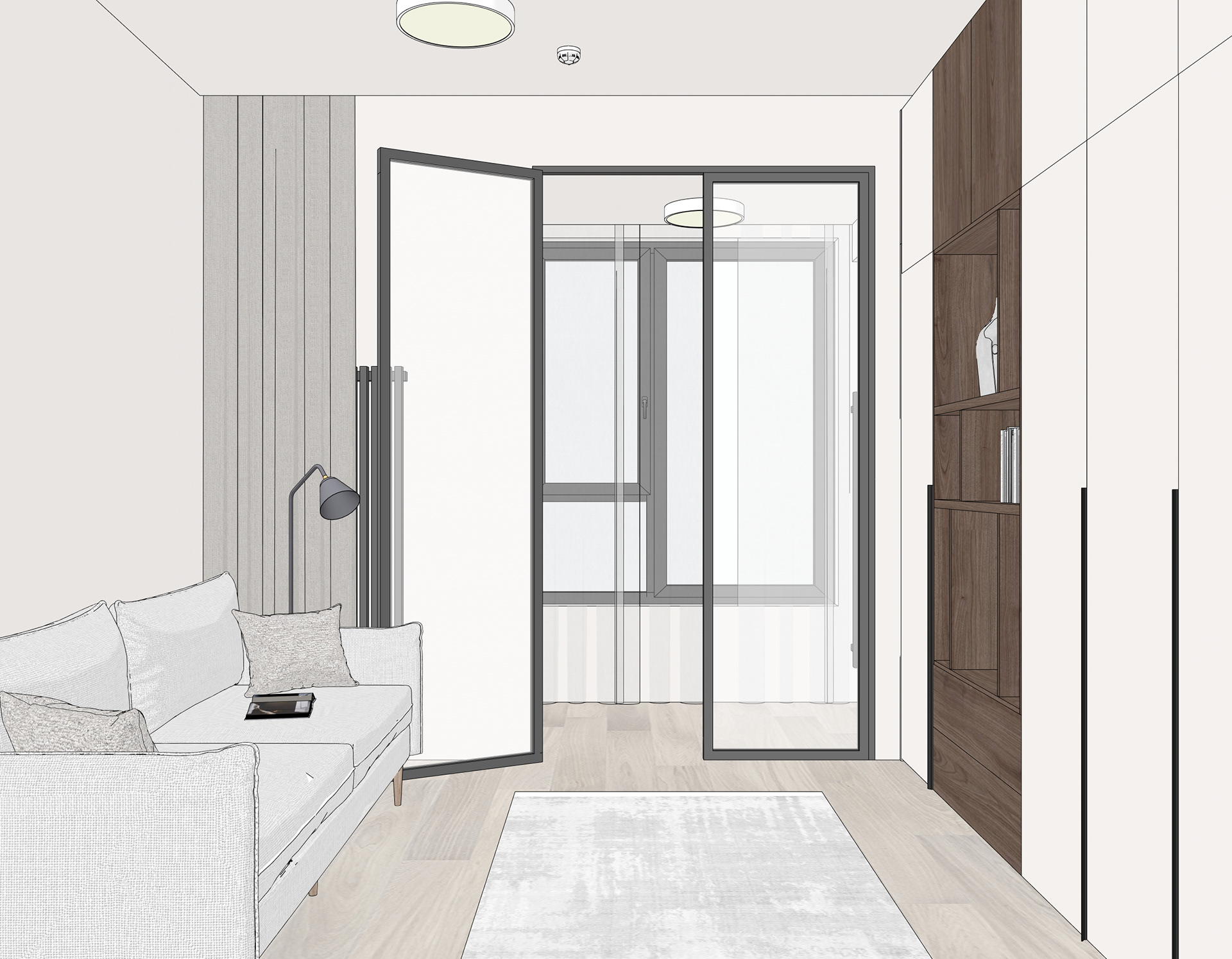 带浴室窗户的简约公寓丨俄罗斯莫斯科-53