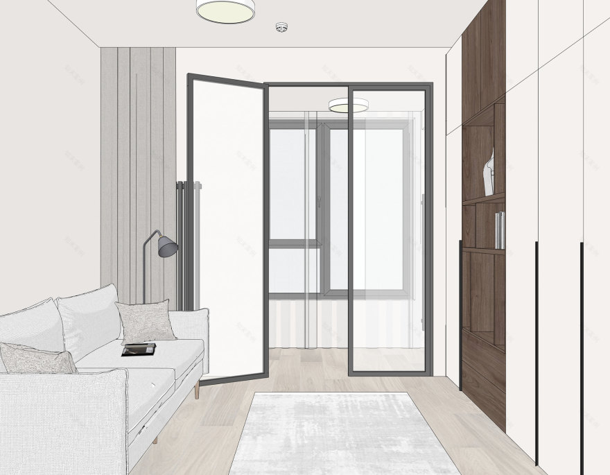 带浴室窗户的简约公寓丨俄罗斯莫斯科-53