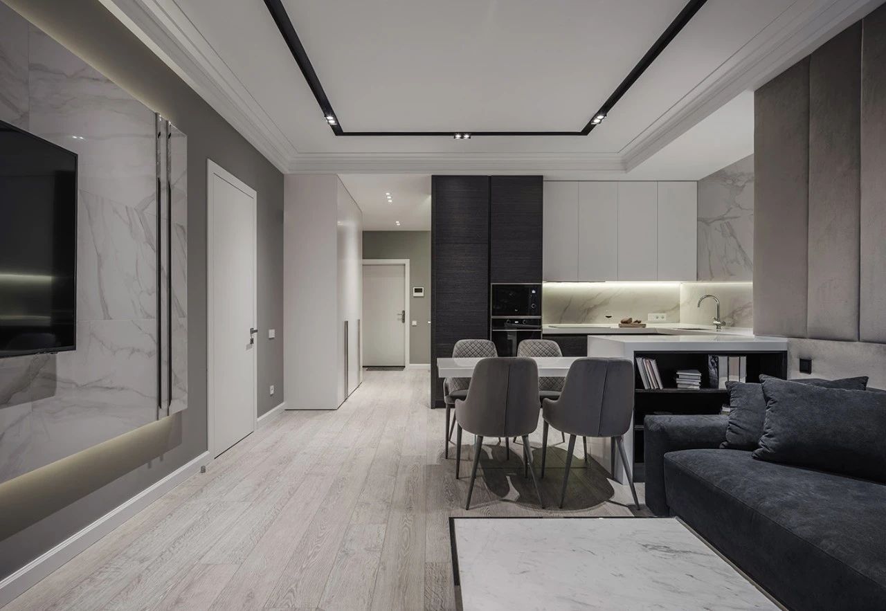 现代灰色家居设计丨乌克兰基辅丨时尚建筑师-6