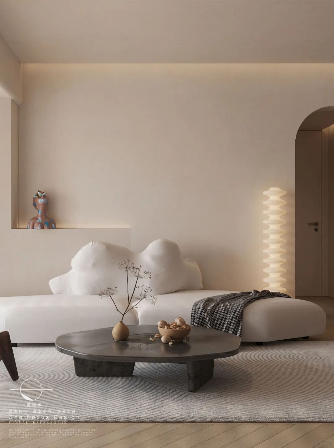 温馨奶油色,独特设计的广州家庭住宅丨中国广州丨一度经纬-26