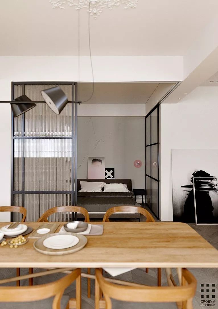 明斯克 65 平米开放式小户型住宅设计-13