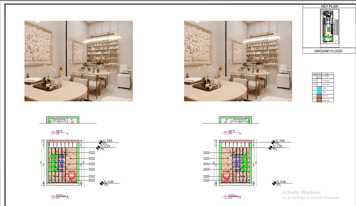 shop drawing for BEAUTY SALON-7