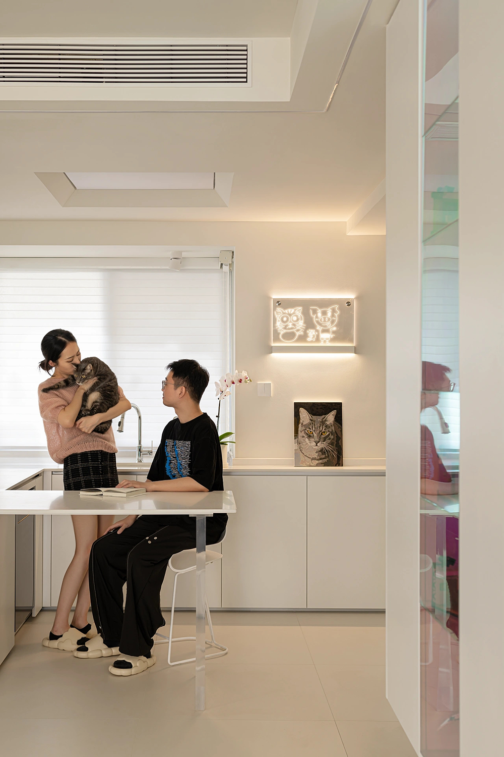 极简奶油风,多巴胺配色,治愈系的家丨無一內建筑设计,成都宏福樘设计-48