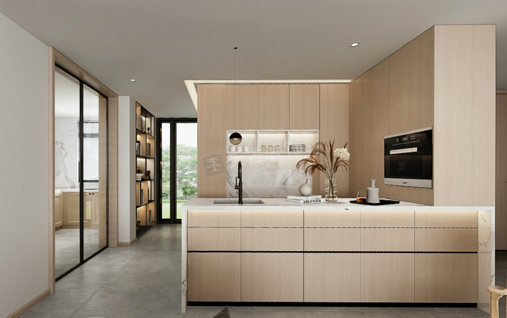 巴南融汇观江大平层日式风格设计丨南坪天古装饰-9