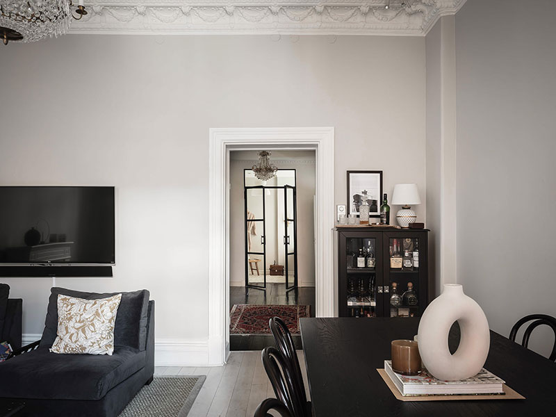 瑞典 73 平米优雅黑白公寓，设计灵感来自经典元素-8