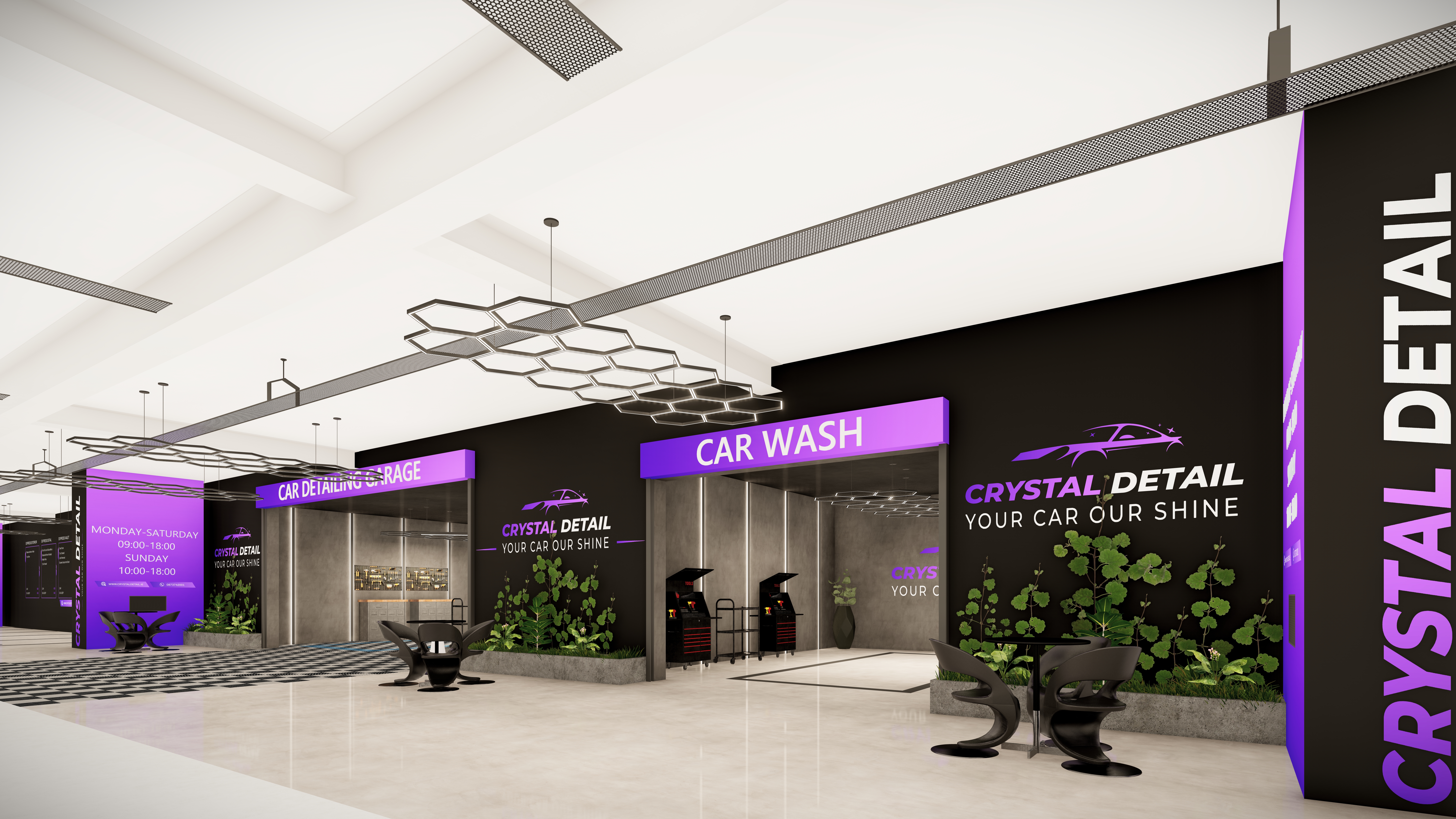 Car Wash and detailing garage design-3