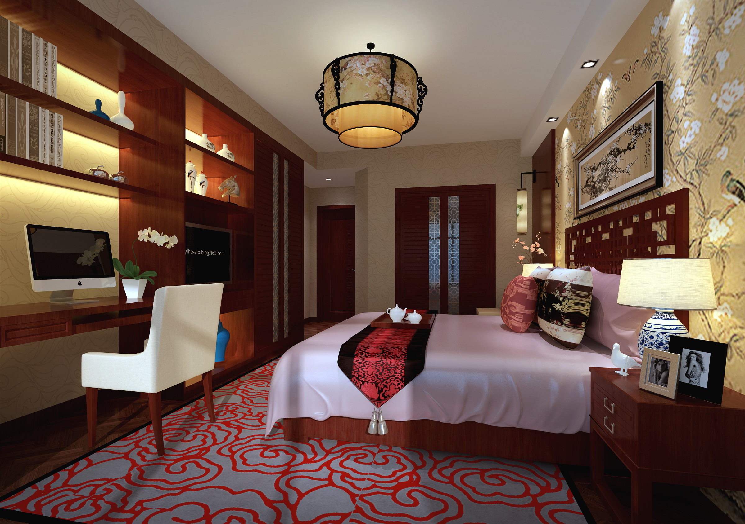 新中式 中式古典 奢华家装别墅样板房-10-16