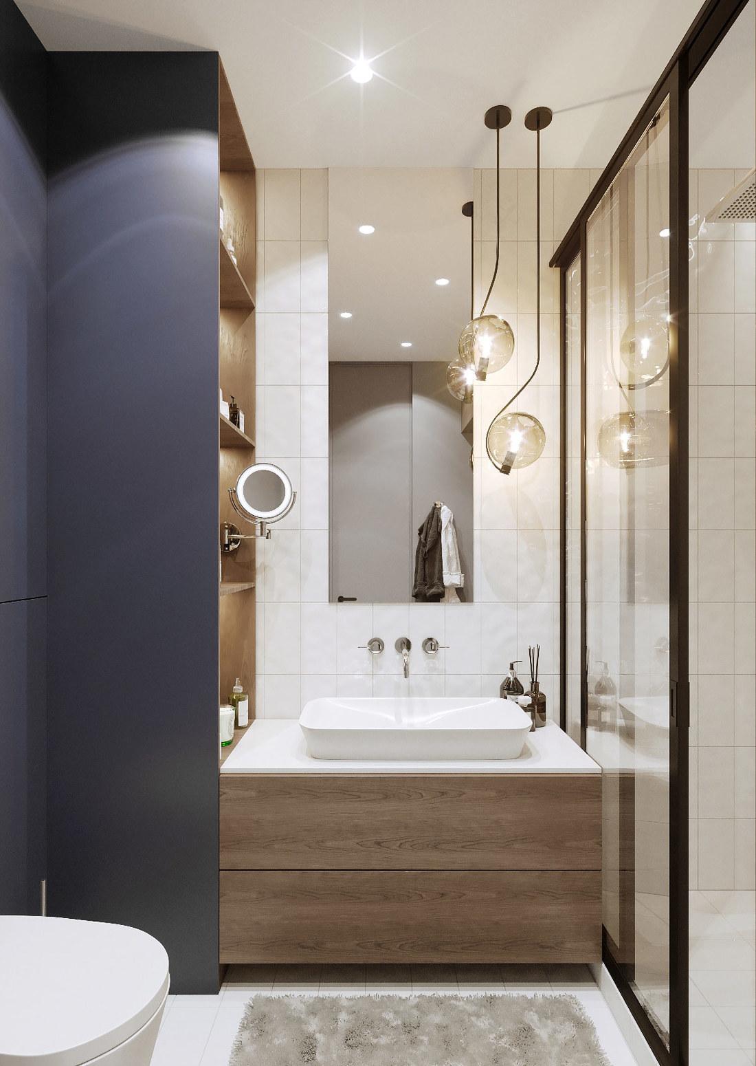 蓝色与金属元素打造的现代家居设计-17