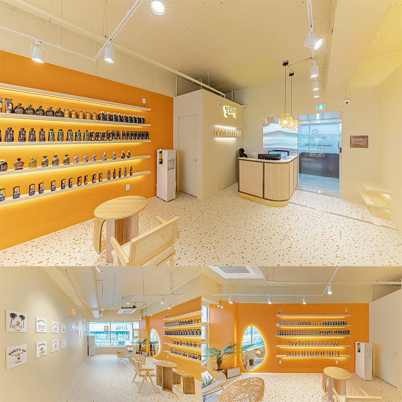 22 坪橙色调 pointing 店铺室内设计-1