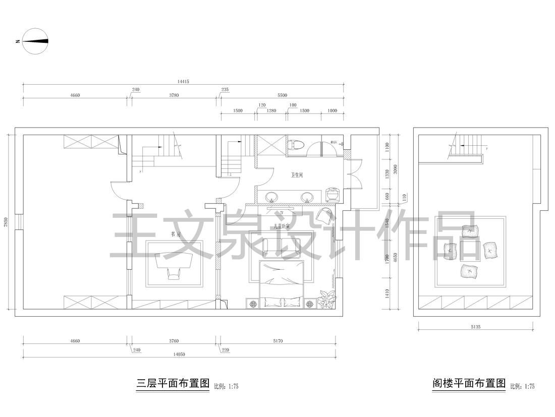 
法式欧式新中式别墅设计作品王文泉30 -9