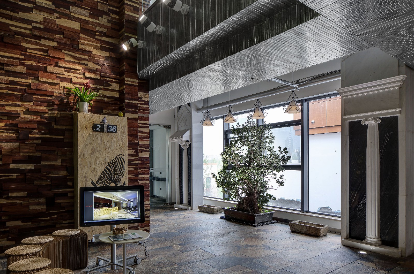 废旧材料打造绿色环保混搭办公空间-3