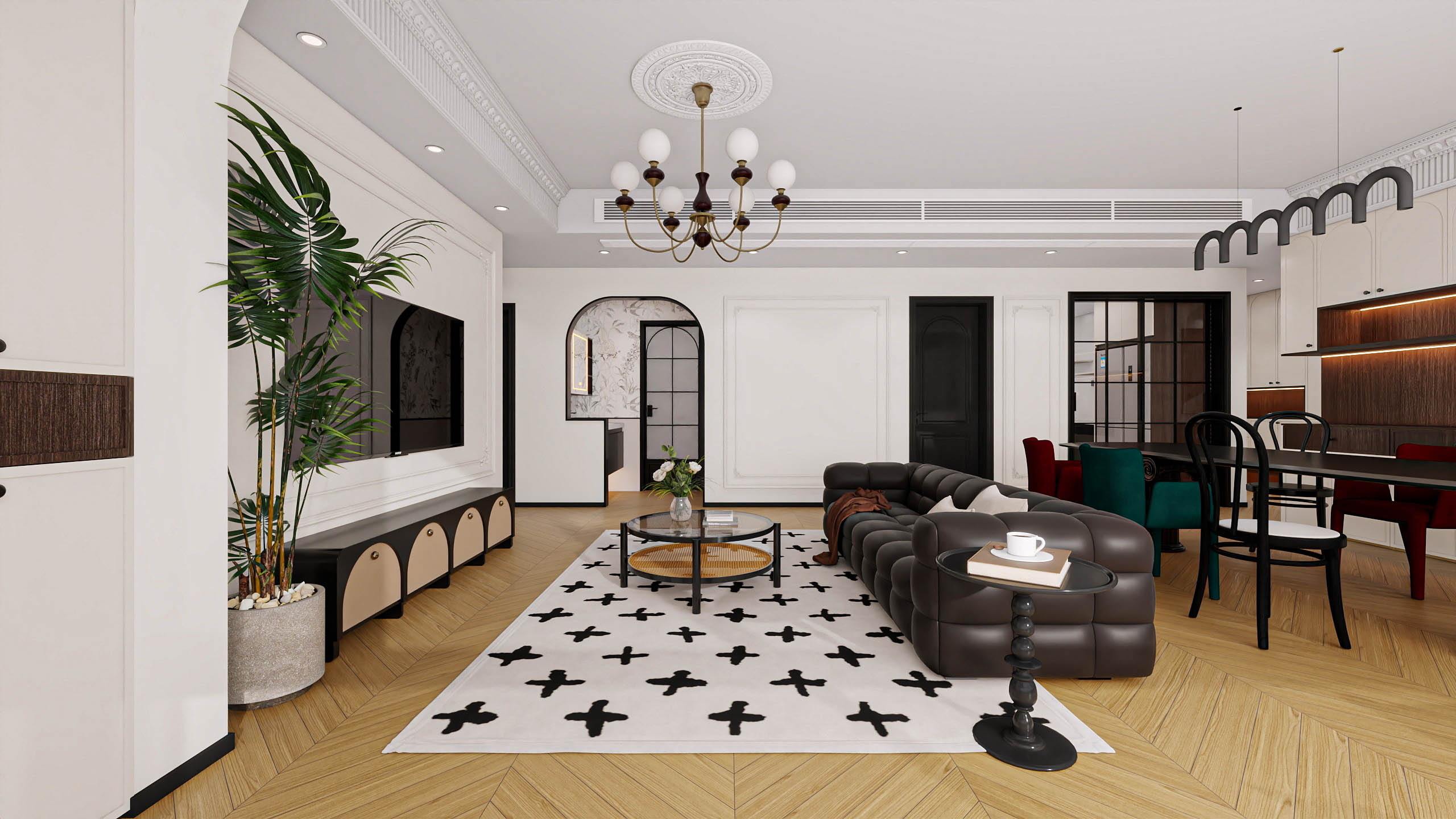 四川成都大邑滨江新城（138平方复古法式四居室）-8