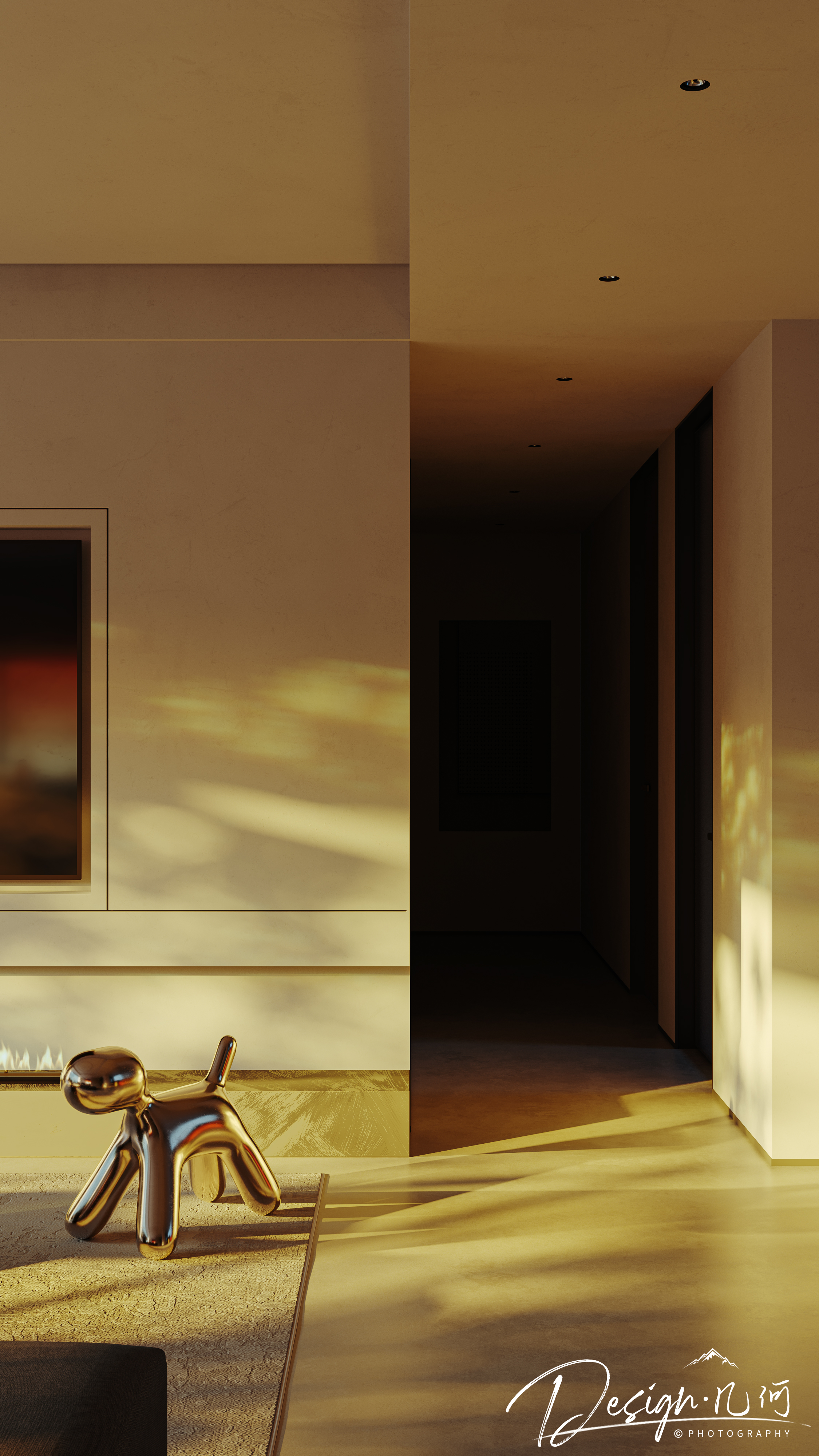 几何空间视觉表现 | 星海国际现代客餐厅（黄昏）-10