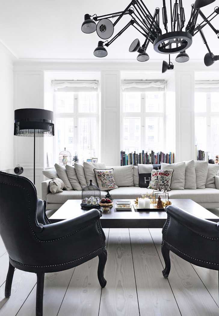 黑色圣诞树助力丹麦哥本哈根公寓独特设计-7