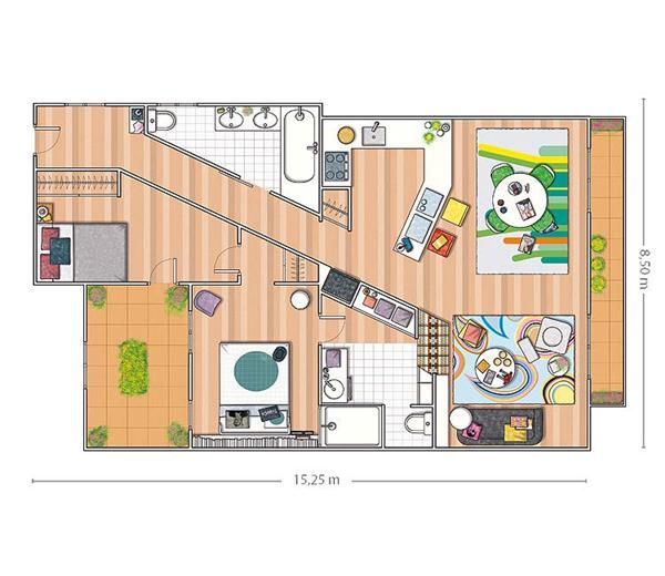 105平方米时尚艺术公寓设计灵感案例丨西班牙巴塞罗那丨Miel Arquitectos-9