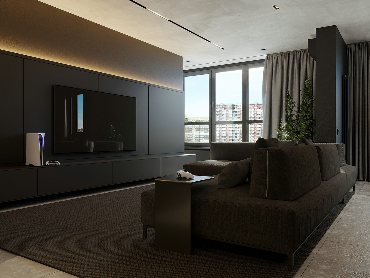 高级灰+高级黑空间设计 塑造空间立体感-3