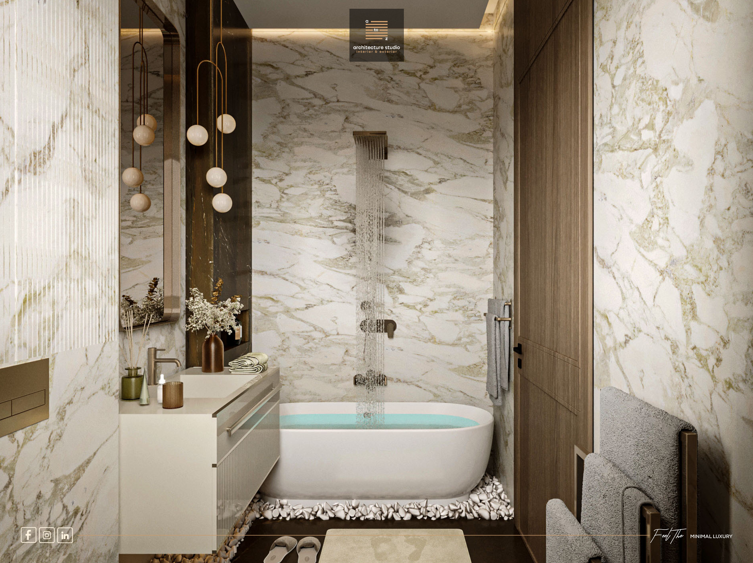 Lu·ury可能是拼写错误，推测正确的是Luxury ，那么Luxury Bath Room的准确翻译是豪华浴室 丨EgyptCairo丨A2Z Architects-12