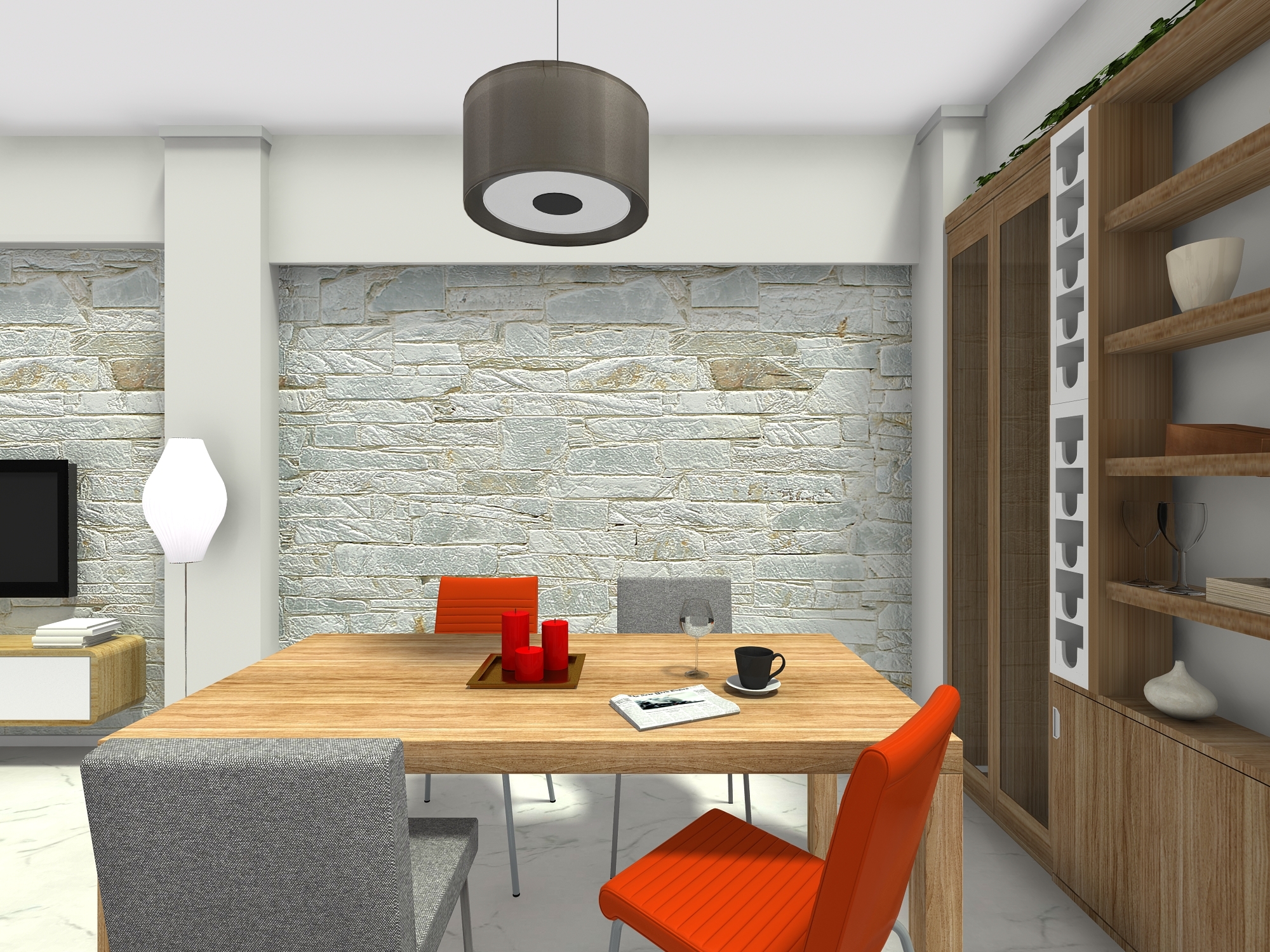 入口门厅,客厅  餐厅及卧室空间布局设计丨希腊-5