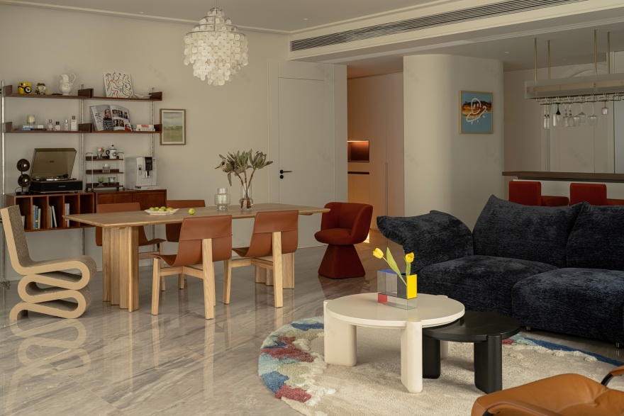 《柔煦》220㎡现代法式丨中国成都丨宏福樘设计-13