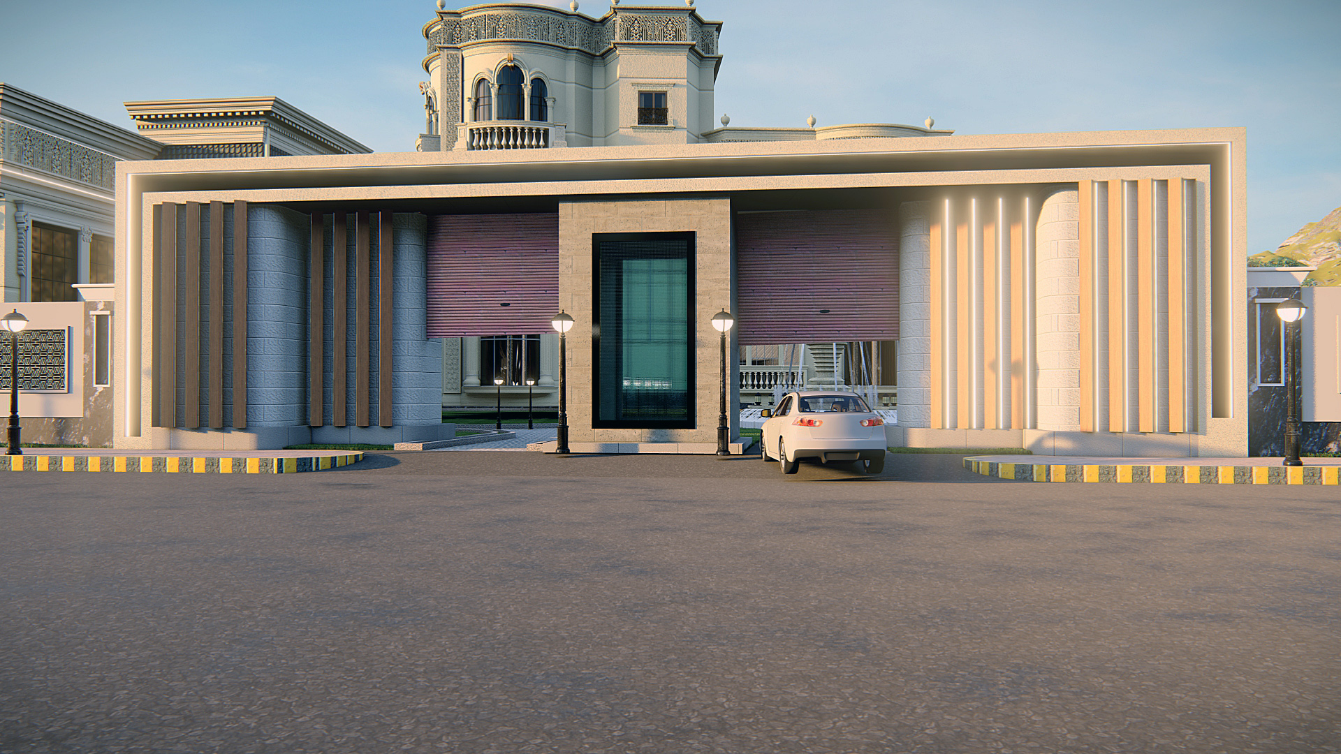 تصميم لقصر مع ديوانيه بالمملكه العربية السعودية-6