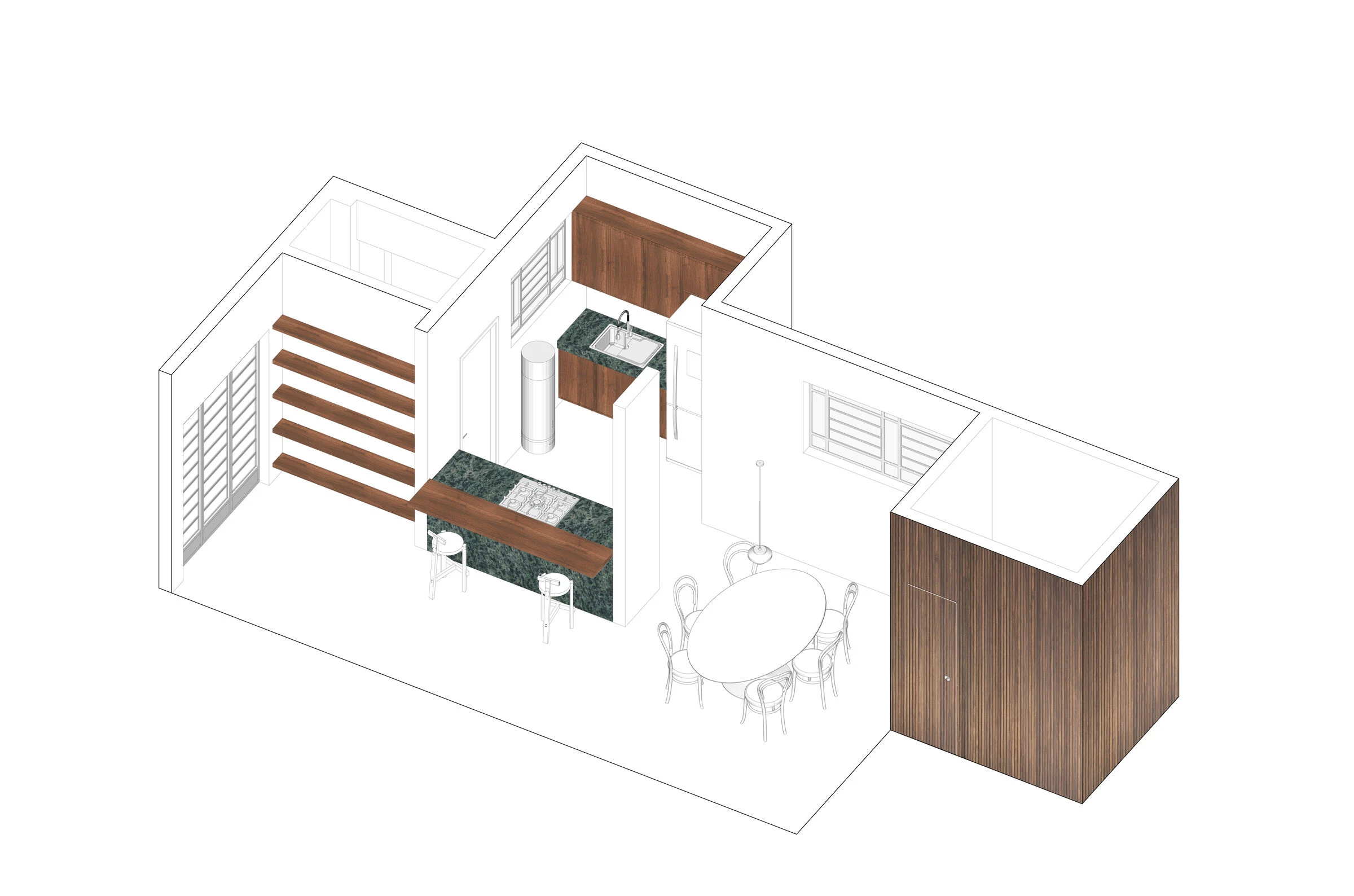 巴西贝尔奥里藏特的现代主义之家丨Pedro Haruf Arquitetura,Design-37