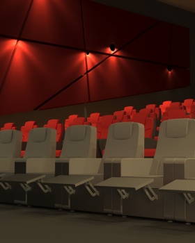 Cinema interior design and working drawings