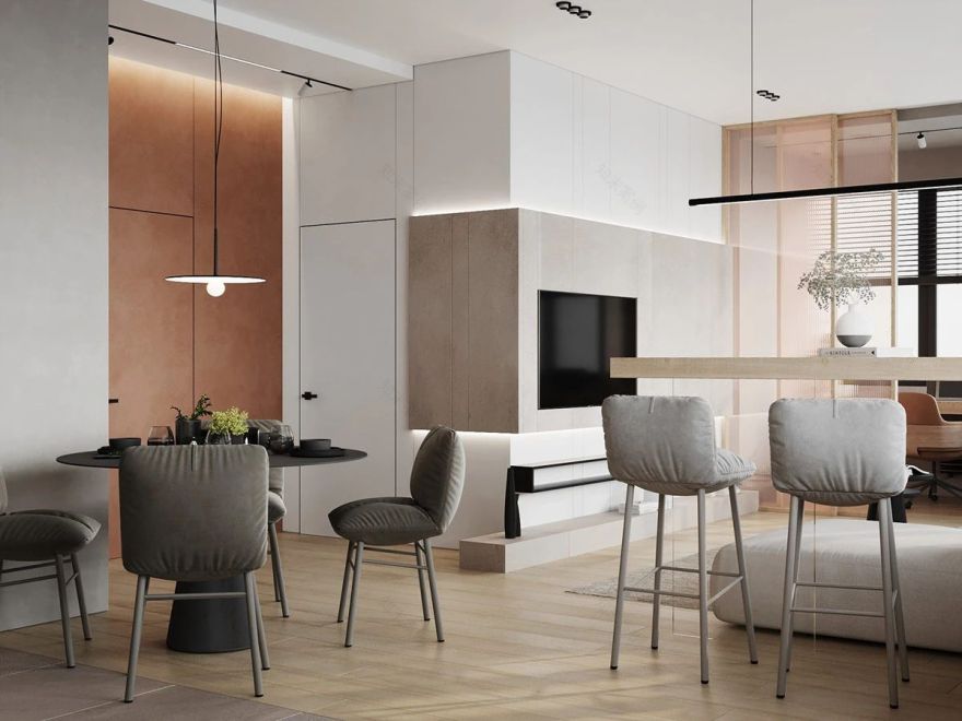 简约之美 · Екатерина Кузнецова 的一居室公寓设计丨Simple Form Interiors-16